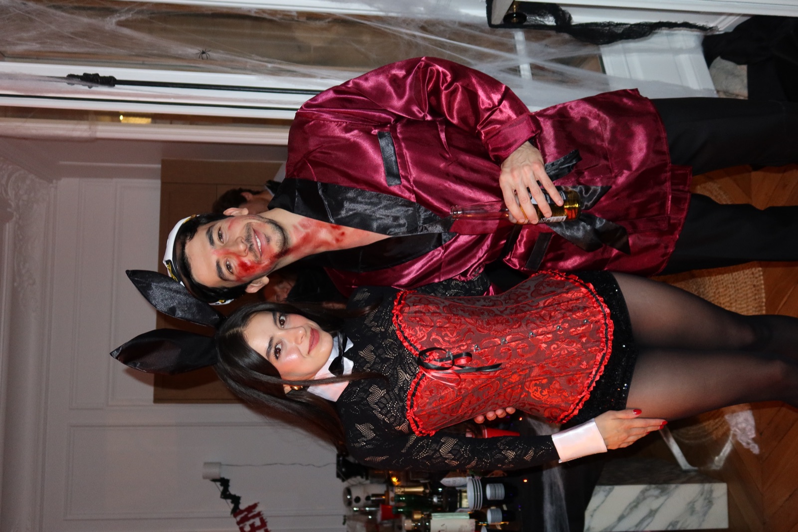 Julissa and Stefano celebrating Halloween with friends