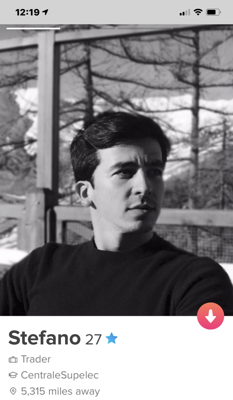The beginning of Julissa and Stefano’s story on Tinder