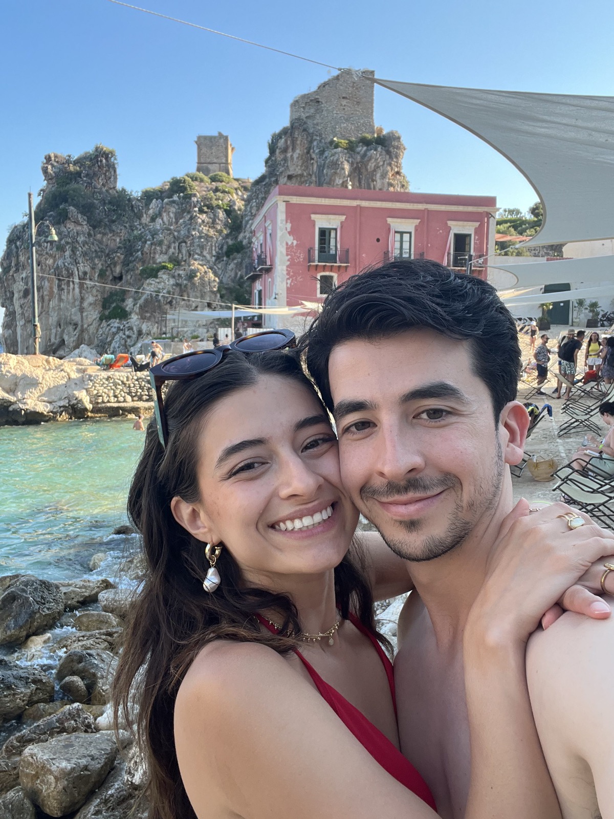 Julissa and Stefano discovering Tonnara di Scopello